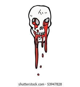 dibujo de cráneo sangriento