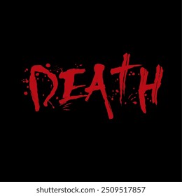 bloody style death text vector design suitable for sticker, decoration, symbol, celebration, collection 