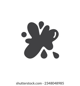 Icono de vector de rastro sangriento. signo plano relleno para concepto móvil y diseño web. Icono de glifo de caída de sangre. Símbolo, ilustración del logotipo. Gráficos vectoriales