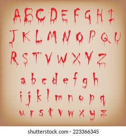 Bloody Vector Alphabet Font