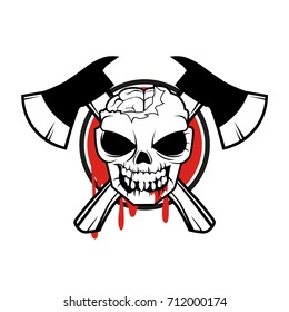Bloody Zombie Logo Vector