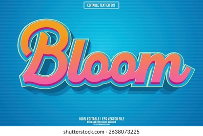 Bloom 3D editable text effect