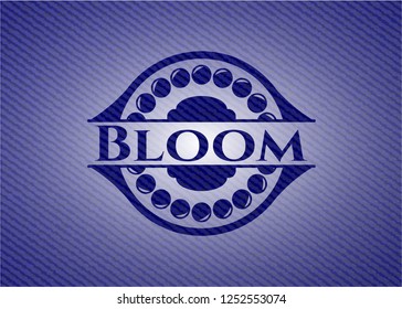 Bloom badge with jean texture