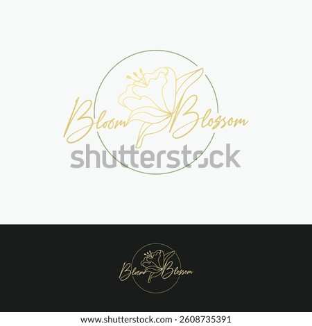Bloom and Bloosom beatiful butterfy logo