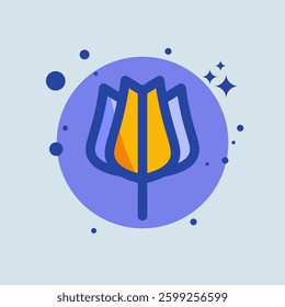 Bloom flat illustration. Flower signs vector illustration.