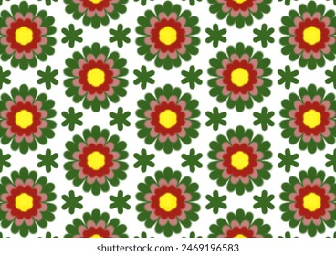 Bloom Flora Colorful on White Background Seamless Patter Vector Illustration design for Fabric Texture, Textile, Surface Print, Clothing, Wrapping, Decoration, Scarf, Carpet