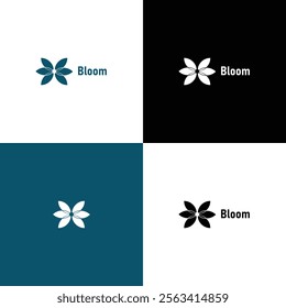 Bloom Floral-Inspired Minimalist Logo with Modern and Elegant Design

