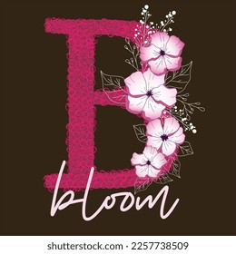 Bloom Flower Graphic T shirt Design