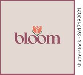 Bloom Logo - Elegant Wordmark For Natural Cosmetics Brand
