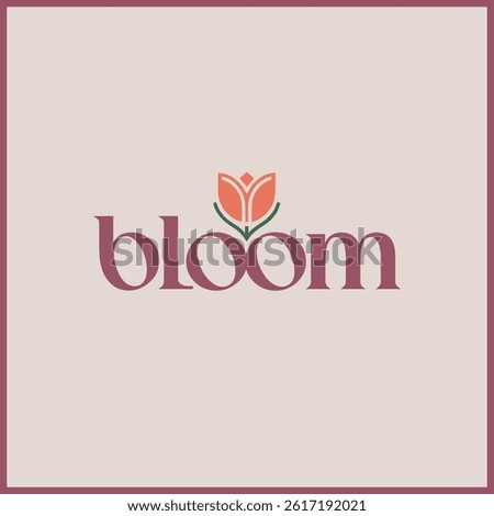 Bloom Logo - Elegant Wordmark For Natural Cosmetics Brand