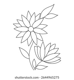 Bloom maze design mandala coloring book page