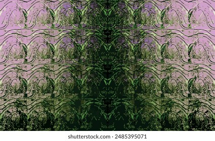 Bloom Mesh And Grunge Pattern With Ornamental abstract wallpaper with blur effect