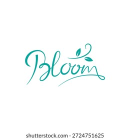 Bloom Natural Typography logo design inspiration
