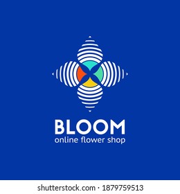 Bloom- online flower shop vector icon.