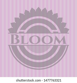 Bloom pink emblem. Vintage. Vector Illustration. Detailed.