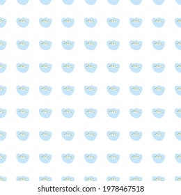 Bloom summer seamless pattern with little blue abstract poppy flowers print. Isolated backdrop. Decorative backdrop for fabric design, textile print, wrapping, cover. Vector illustration.