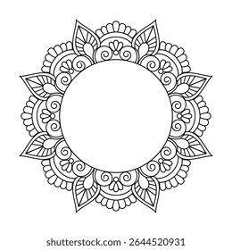 Bloomed Garden Design with Soulful Symmetry coloring book page