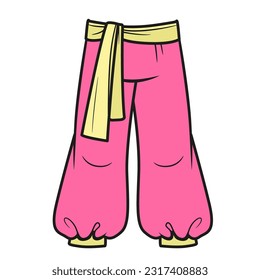 Bloomers color variation for coloring page on a white background