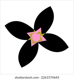 Diseño de flores vectoriales abstractas en flor