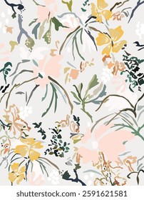 Blooming Beauty: The Timeless Charm of Floral Surface Patterns. illustration background.