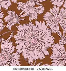 Floral fantasias Patrón textil