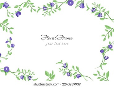 flor flor de arveja de mariposa floreciente vector