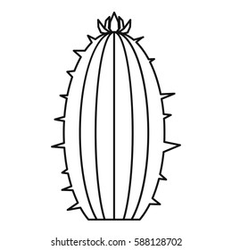 Blooming cactus icon. Outline illustration of blooming cactus vector icon for web