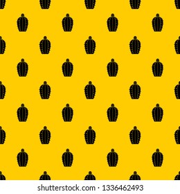 Blooming cactus pattern seamless vector repeat geometric yellow for any design