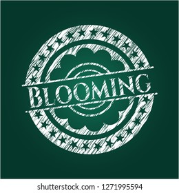 Blooming chalkboard emblem