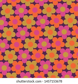 blooming colorful flowers retro vector backgroung