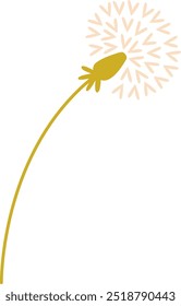 Flor de diente de león floreciente Ilustración vectorial
