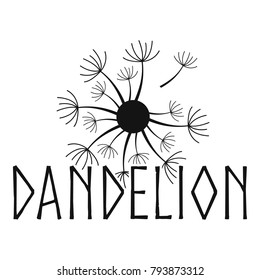 Blooming dandelion logo icon. Simple illustration of blooming dandelion vector icon for web.