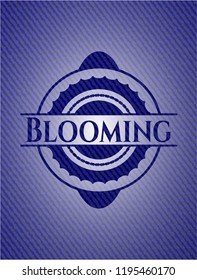 Blooming with denim texture