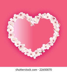 Blooming empty heart pattern