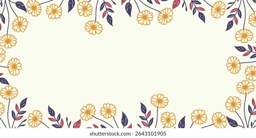 blooming floral wall with artistic abstract elements.scrapbook and fashion template for wedding invitation and poster design

