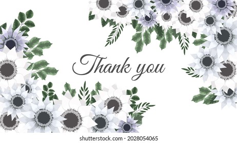 Blooming flower background template with place for your text. floral elements, leaves, vines suitable for web, banners, posters, social media, apps, design and internet ads, Vector Illustration