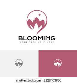 Blooming Flower Floral Nature Abstract Logo Template