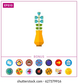 Blooming flower icon