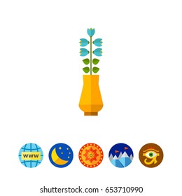 Blooming flower icon