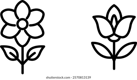 "Blooming Flower Icon Representing Nature, Growth, and Floral Beauty for Spring and Seasonal Decor"