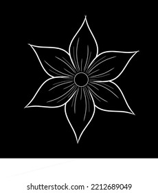 blooming flower illustration, black background