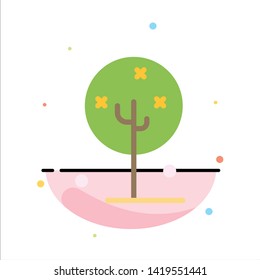 Blooming, Flower, Lotus, Lotus Flower, Nature Abstract Flat Color Icon Template