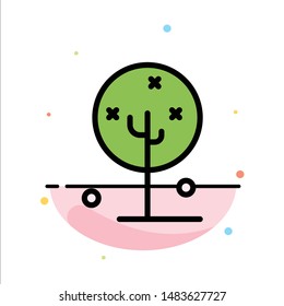 Blooming, Flower, Lotus, Lotus Flower, Nature Abstract Flat Color Icon Template