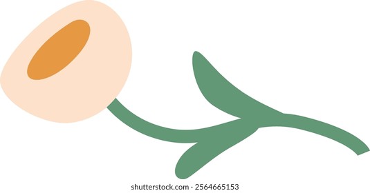 Blooming flower stem vector illustration