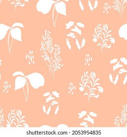 Blooming Flowers Seamless Pattern. Abstract and trendy color design. A Pattern for print, wallpaper, kids design, fabric, and  more. 