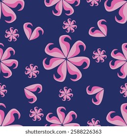 Blooming Garden floral in small hand draw flower with many kind of botanical plants seamless background. Liberty style. Design for fashion, fabric, textile, wallpaper, cover, web , wrapping.