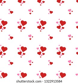 Blooming hearts rising pattern
