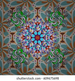 Blooming jungle. Motley vector illustration. Seamless exotic pattern with many tropical flowers.