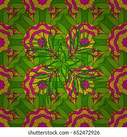 Blooming jungle. Motley vector illustration. 