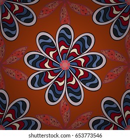 Blooming jungle. Motley vector illustration. Seamless exotic pattern with many tropical flowers.